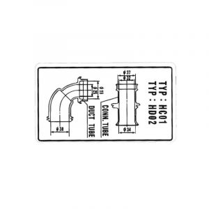 Sticker Inlet funnel Honda MT/MB
