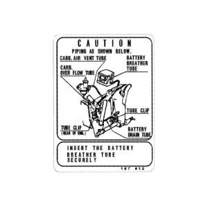 Sticker Battery instructions Honda MT/MB