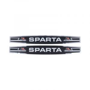 Tank stickers Sparta Black/Chrome
