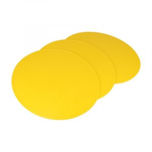 Number plate set Cross / Race Oval Yellow 3-Piece 