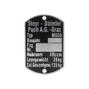 Type Plate Puch MS50