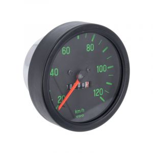 Speedometer 85MM VDO Replica Black/Green