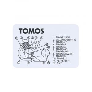 Model Identification Sticker Tomos A52