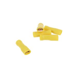 Flat plug sleeve Isolated Yellow 6.3MM
