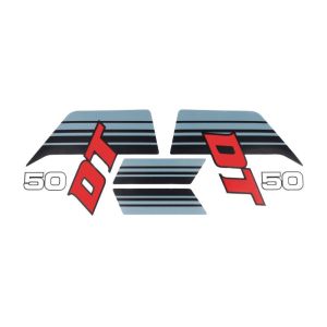 Stickerset Yamaha DT50 Red/Black/Grey 1981