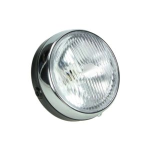 Headlight Round Black/Chrome 140MM with Switch