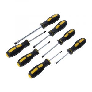 Screwdriver set 7 Pieces Black/Yellow