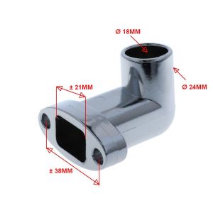 Manifold Dellorto Puch Maxi Polished