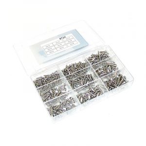 Assortment set Plate Screws Steel - 390 Pieces