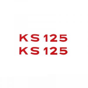 Stickerset Text Zundapp KS125 Red