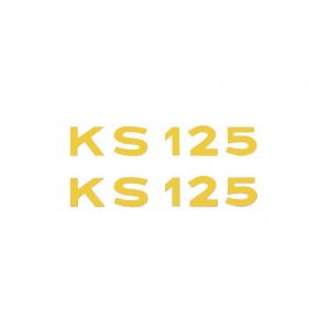Stickerset Tekst Zundapp KS125 Geel