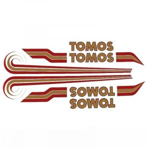 Stickerset Tomos A3 Bullet 79/80 Gold Red