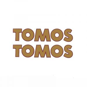Stickerset Tomos Word Gold / Red 150X31MM