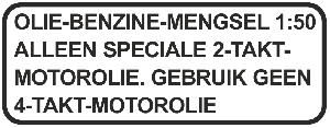 Sticker tank fuel mix large transparent Dutch