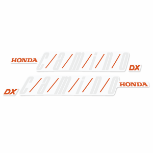 Tank Stickerset Honda Camino DX Red/White