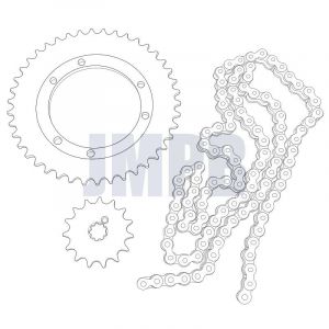 Sprocket set Puch Maxi