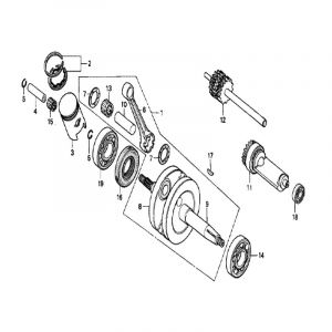 Crankshaft / Piston Honda MT50