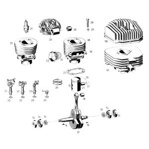 Cylinder / Crankshaft Sachs 50/3