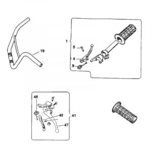 Handlebar parts Puch Maxi