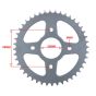 Rear sprocket Puch M50 36 Teeth