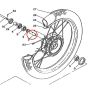 Spacer sleeve Front wheel Yamaha FS1 Drum brake