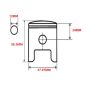 Piston 37.97MM 1 Ring Meteor Puch Maxi