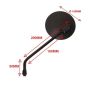 Mirror Set Honda MT/MTX Black - Black Rod