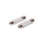 Tube lamps 10X39MM 12 Volt LED - A 2 pieces