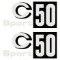 Stickerset Zundapp C50 Sport Black Patch 