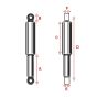 Shock absorbers Grey/Chrome Closed IMCA 310MM