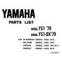 Parts Catalog Yamaha - Various types