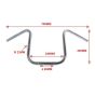 Handlebar Apehanger Chopper Chrome 300MM