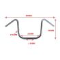 Handlebar Apehanger Chopper wide Chrome 300MM