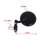 Plug mirror Round Black Universal