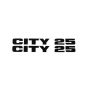 Stickerset City 25 Side panel Black 165X25MM