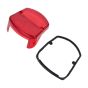 Taillight Glass Pig Snout Red with Rubber