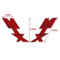 Stickerset Tank Honda MTX Red/Black