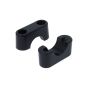 Handlebar clamp set Black Aluminum Tomos A35 from 2009