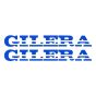 Stickerset Gilera Turbo Cut text Blue
