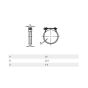 Exhaust clamp SS 43-47MM Zundapp KS80