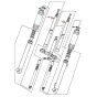 Stanchions set Yamaha DT50MX