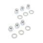 Cap nuts set Galvanized + Rings Kreidler Rim 6 Pieces