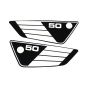 Side panel Stickerset Yamaha FS1 3E9 Black/White