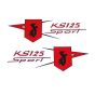 Stickerset Zundapp KS125 Red/Black