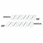 Tank Stickerset Honda Camino DX Black/White