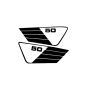 Side Panel Stickerset Yamaha FS1 Black Outline