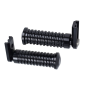 Footrest Set Tomos A3 / A35 Black CNC