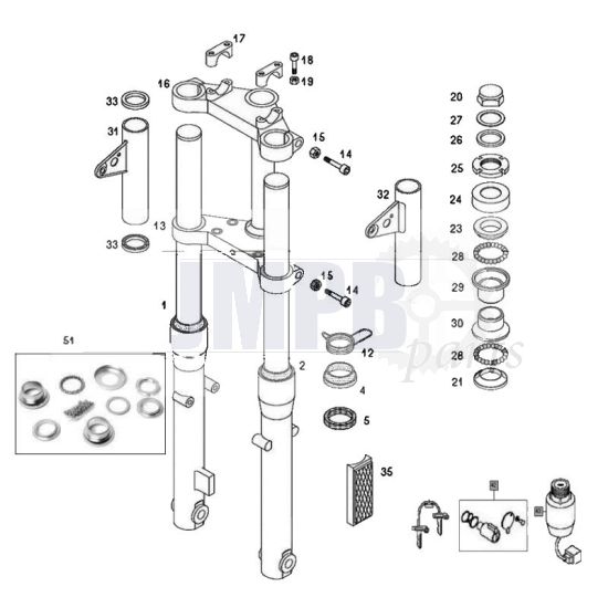 Front fork Tomos Flexer from 2007