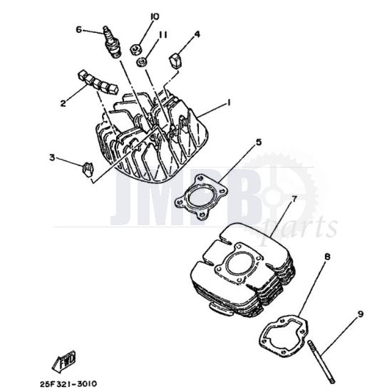 Cylinder Yamaha DT50MX