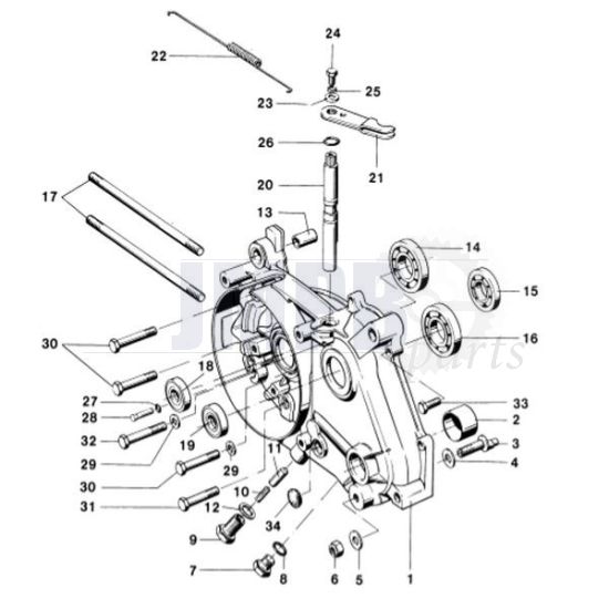Crankcase Left Kreidler 5G Direct